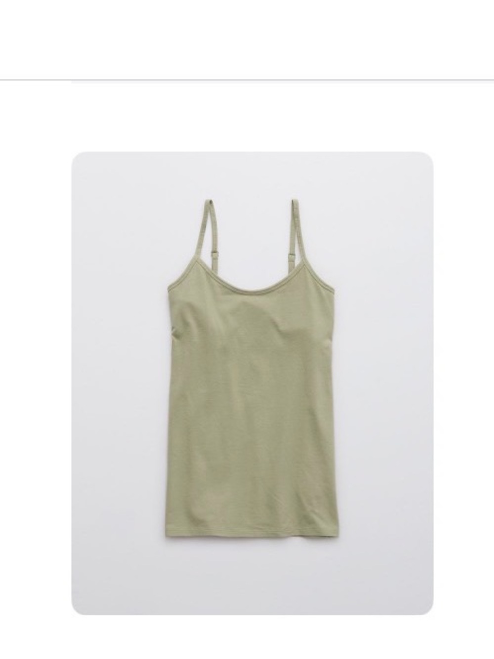 Faded Olive Aerie scoop neck tank top